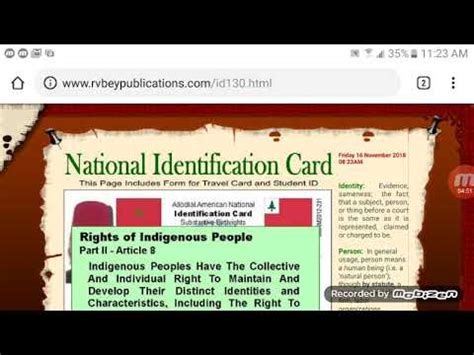 rvbeypublications|National Identification Card .
